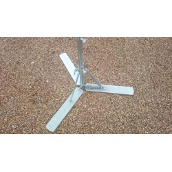 Pied Lourd 3 Pales pour Parasol | Acier Galvanisé – Ultra Stable 14/15 kg