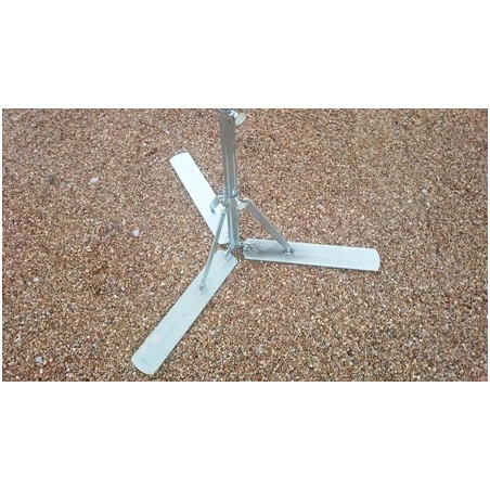 Pied Lourd 3 Pales pour Parasol – Acier Galvanisé | Ultra Stable – 14/15 kg