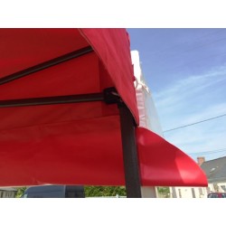 Gouttière barnum 6 m rouge – 100% étanche – Polyester 300 g/m² – Fixation velcro