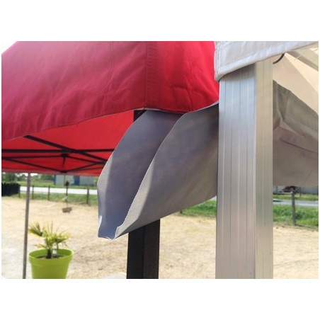 Gouttière 6 m de liaison pour barnum pliant – Gris – 100% étanche – Fixation velcro