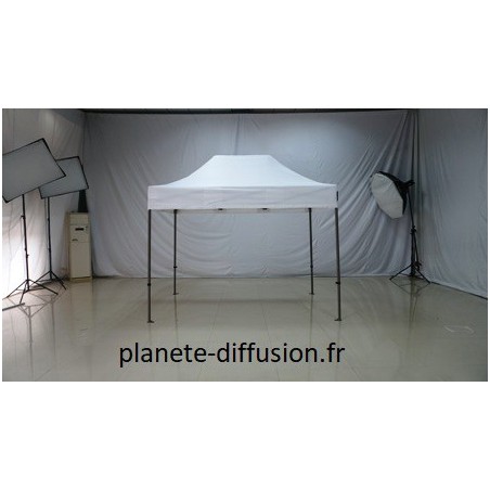Bâche de toit 2 × 3 m étanche pour tente pliante – Toile PVC 350 g/m² (Gris)