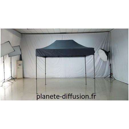Bâche de toit 2 × 3 m étanche pour tente pliante – Toile PVC 350 g/m² (Gris)