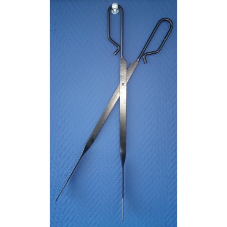 Pince à barbecue en acier laqué noir – 48 cm – Grande pince de cuisine