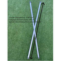 Barres de Cisaillement 1410 mm – Lot de 2 (1 Ciseau) – Compatible Barnums 3x3, 3x4.5, 3x6 – ALU 50/55 mm