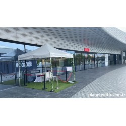 Bâche de toit étanche pour tente pliante – PVC épais avec renforts