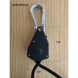 Tendeur à Cliquet sur Poulie – Lot de 6 avec Corde 2,10 m et Boucles Acier