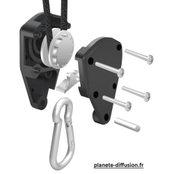 Tendeur à Cliquet sur Poulie – Lot de 8 avec Corde 2,10 m et Boucles Acier
