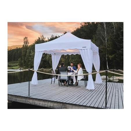 Structure alu avec toit + côtés 3x3 m - Ø 55 mm