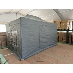 Barnum Pliant Acier 32 mm 3x4,5 m GRIS – PVC 450 g/m²