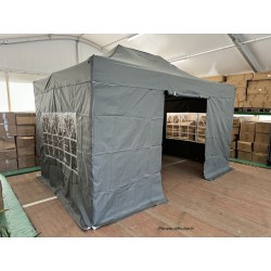 Barnum Pliant Acier 32 mm 3x4,5 m GRIS – PVC 450 g/m²
