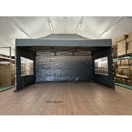 Barnum pliant éco 3x4,5 m gris - Ø 32 mm acier