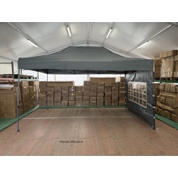 Barnum Pliant Acier 32 mm 3x4,5 m GRIS – PVC 450 g/m²