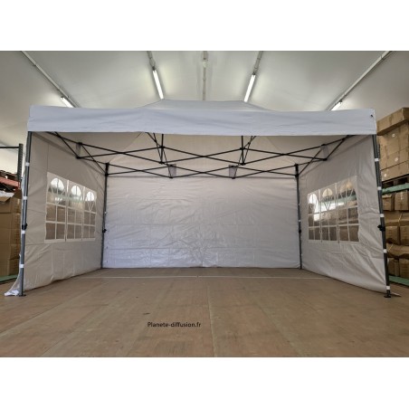 Barnum pliant éco 3x4,5 m blanc - Ø 32 mm acier