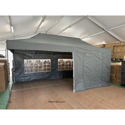 Barnum Pliant Acier 32 mm 3x6 m Gris – PVC 450 g/m²
