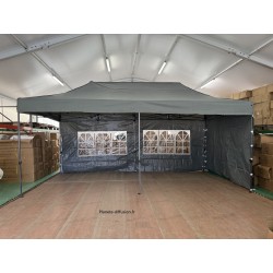 Barnum Pliant Acier 32 mm 3x6 m Gris – PVC 450 g/m²