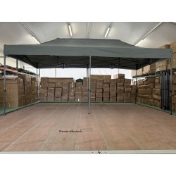 Barnum Pliant Acier 32 mm 3x6 m Gris – PVC 450 g/m²