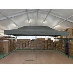 Barnum Pliant Acier 32 mm 3x6 m Gris – PVC 450 g/m²