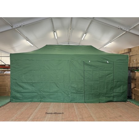 Barnum pliant éco 3x6 m vert - Ø 32 mm acier