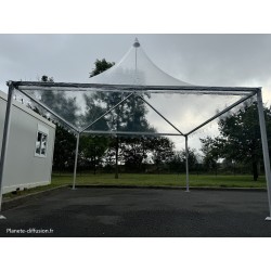 Pagode 5*5 m cristal avec 4 parois