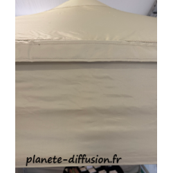 Barnum pliant 3x6 m beige acier 45 mm – Pack complet toit + côtés | Planète Diffusion