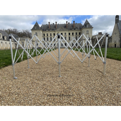 Lot de 2 Barres de Cisaillement Renforcées – Barnum Pliant Alu Ø50/55 mm – 124 cm