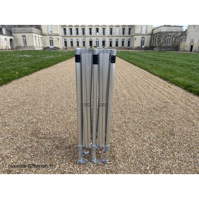 Lot de 2 Barres de Cisaillement Renforcées – Barnum Pliant Alu Ø50/55 mm – 124 cm