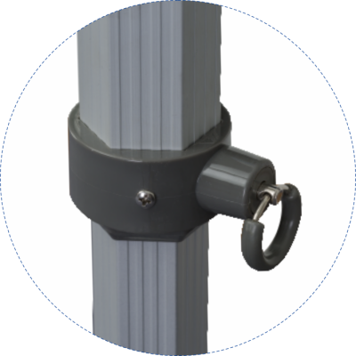 Boîtier de réglage hauteur – Structures aluminium hexagonales 50/55 mm