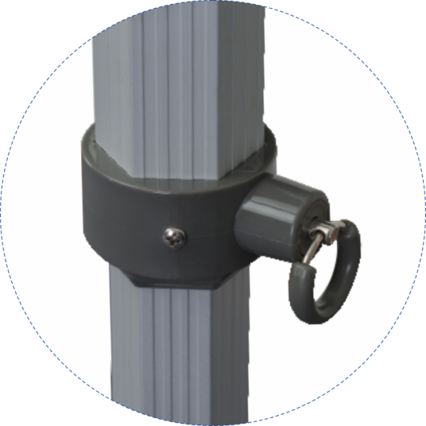 Boîtier de Réglage de Hauteur – Compatible Structures Aluminium 50/55 mm Hexagonales