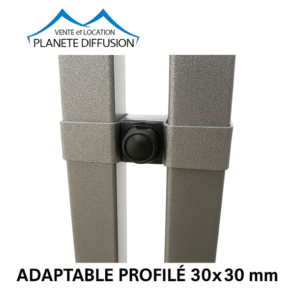 (Lot de 4) Jonction pour Barnum – Compatible 30×30 et 31×31 mm