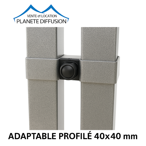 (Lot de 4) Jonction pour barnum – Assemblage solide 40x40 mm