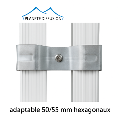Connecteur tube barnum – acier ou aluminium 50/55 mm