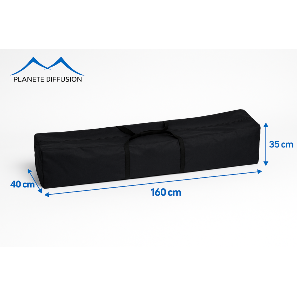 Sac de transport 2x3 m pour barnum pliant – Polyester 300 g/m² PVC – Compatible acier & alu