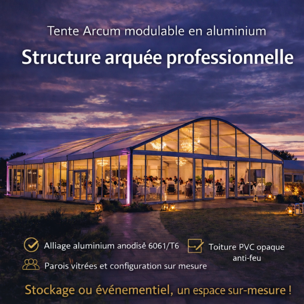 Tente Arcum – Structure arquée aluminium modulable
