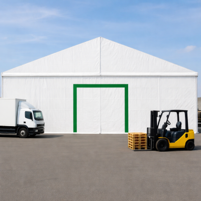 Structure de stockage temporaire modulable en aluminium