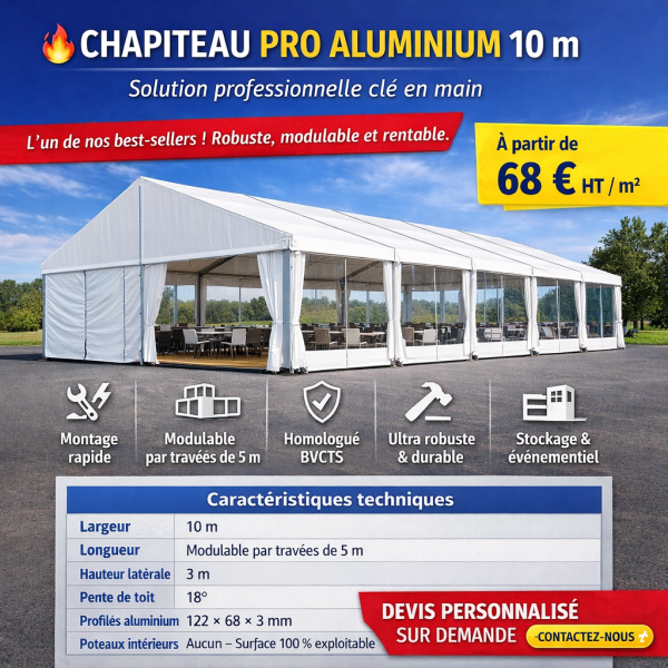 Tente bi-pente populaire L10M