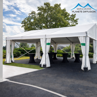 Chapiteau PRO Aluminium 10 m – Modulable & homologué BVCTS