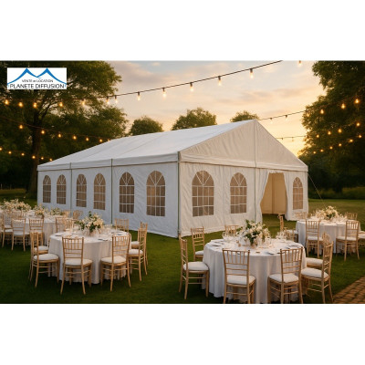 Chapiteau PRO Aluminium 10 m – Modulable & homologué BVCTS