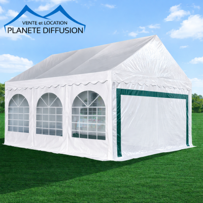 Tente tubulaire 5x6 m en acier galvanisé – Bâche anti-feu M2 | Vente & Location