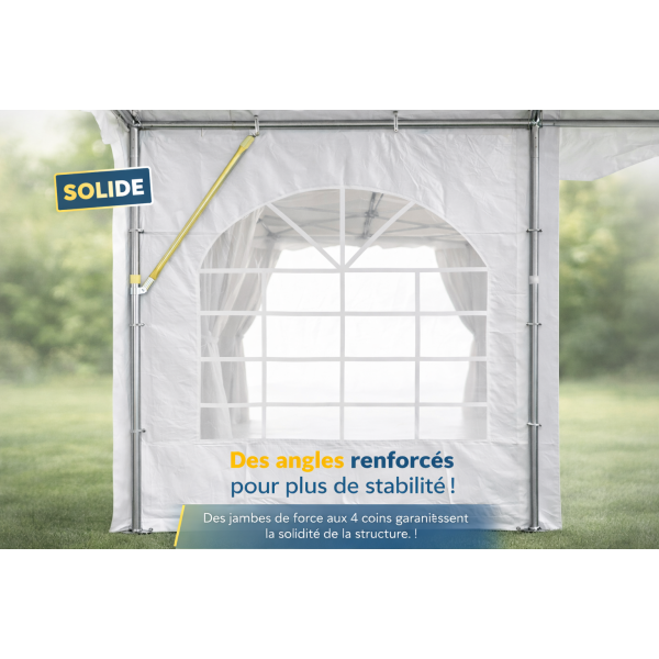 Renfort d’angle pour tente tubulaire – Acier galvanisé à chaud