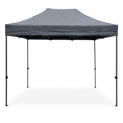 Barnum pliant 2 × 3 m monté – bâche grise étanche