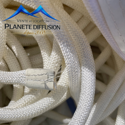 Cordes de traction haute qualité pour bâche de toit – lot de 2 avec mousquetons | Planète Diffusion