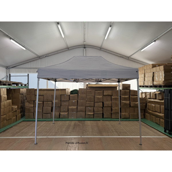 Barnum pliant 2x3 m aluminium 40 mm – Blanc – Sans entourages
