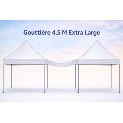 Gouttière de liaison extra large en polyester PVC 350 g/m² avec bec d’évacuation