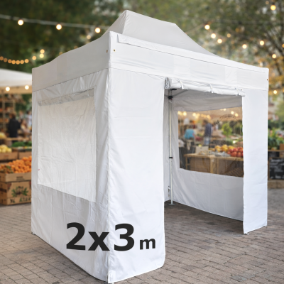 Barnum pliant ALU 45 mm 2x3 m – Idéal marché, événement et réception