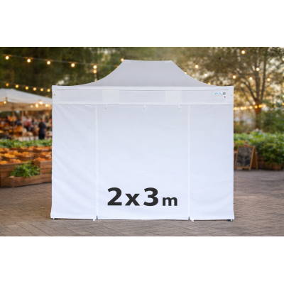 Barnum pliant ALU 45 mm 2x3 m – Compact, robuste et 100% étanche, idéal marché, jardin et réception