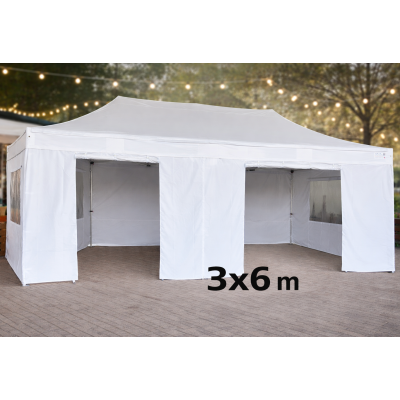 Barnum pliant alu 45 mm 3x6 m BLANC – EN PRÉCOMMANDE -10% + livraison gratuite