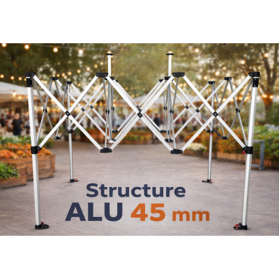 Structure barnum aluminium 45 mm – Solide, légère et montage rapide sans outil