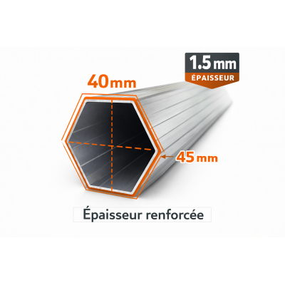 Barnum pliant alu 45 mm 3x6 m BLANC – EN PRÉCOMMANDE -10% + livraison gratuite