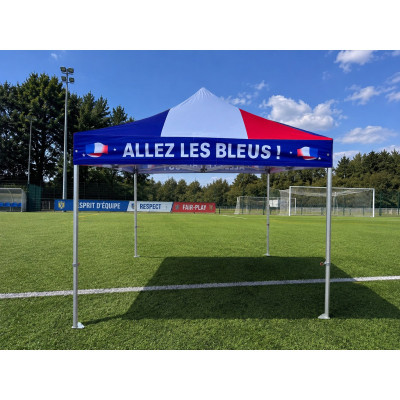 Barnum Pliant 3x3 m Équipe de France - Structure Alu 45 mm