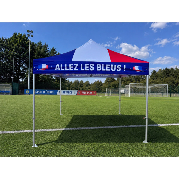 Tente Pliante Alu 45 mm Équipe de France « Allez les Bleus » 3x3 m – Édition Limitée